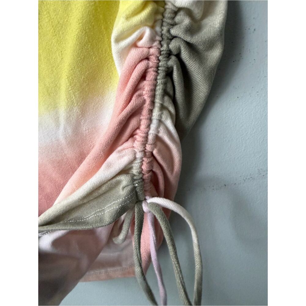 A.gain Ombre Ruched Drawstring Crop Top Size L - Picture 5 of 7